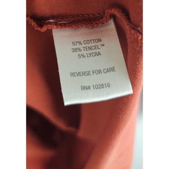 Garnet Hill Sze Small Dahlia Embroidered Knit Top Boho Orange Blouse Long Sleeve - Picture 6 of 8